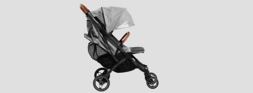 Easily accessible stroller storage basket